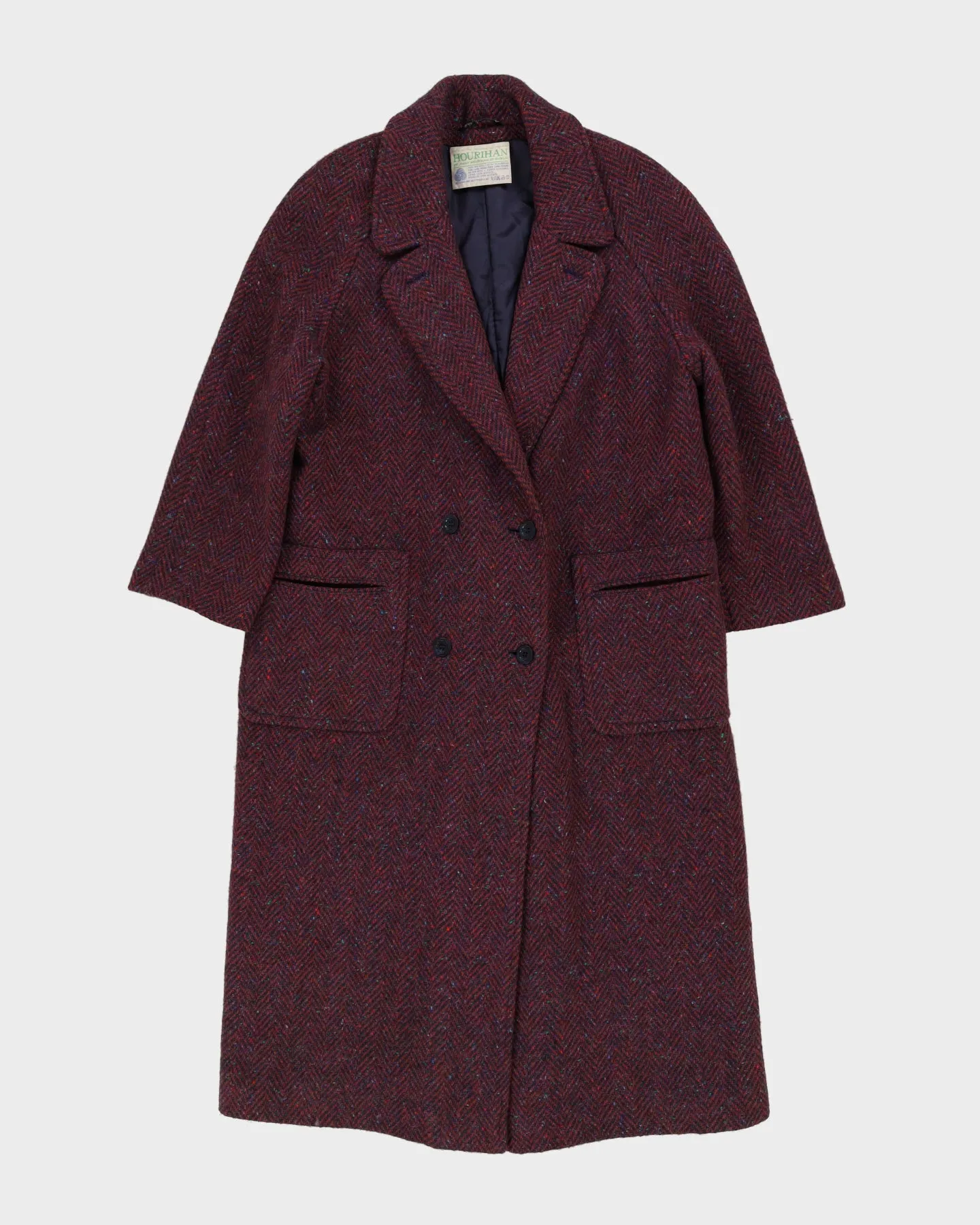 1980s Houriahan Irish Wool Overcoat - L