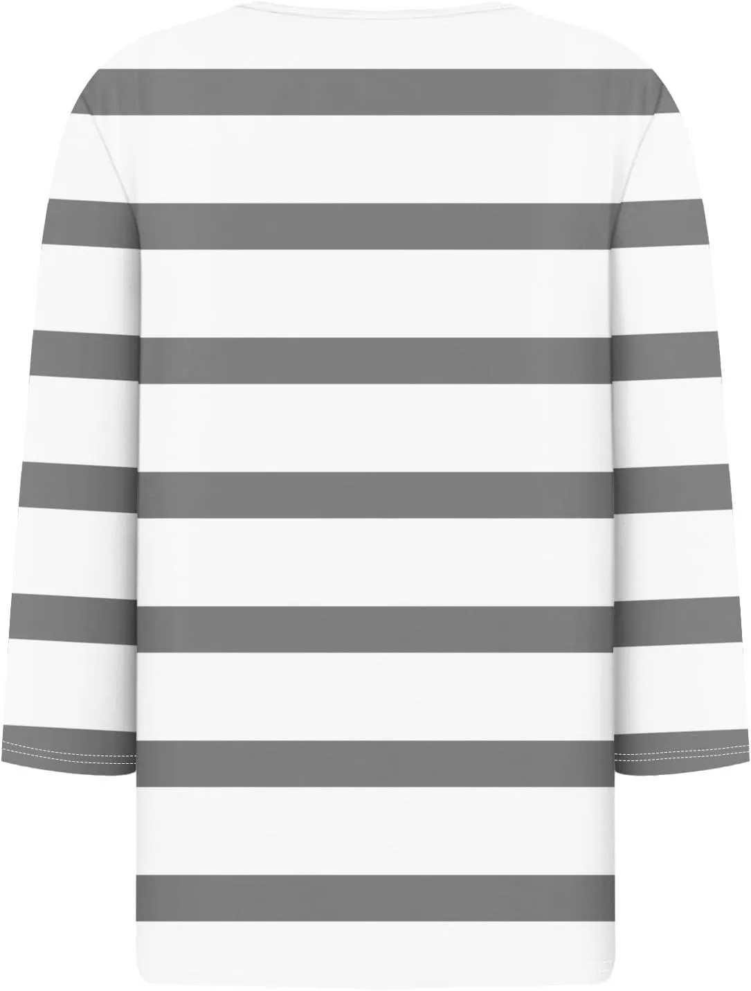 3/4 Length Sleeve Womens Tops V Neck Casual Henley Button Shirts Print Trendy Blouses Summer tee