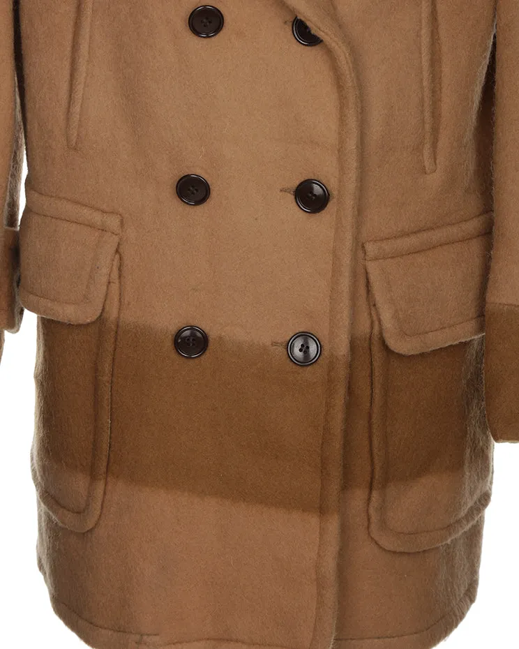 60s Wool Hudson Bay Overcoat - L