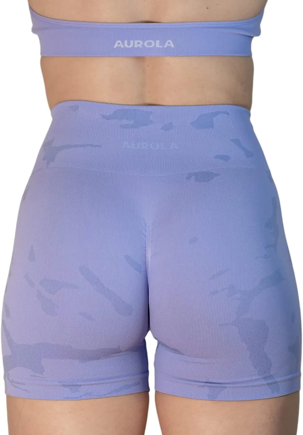 AUROLA CAMO Workout Shorts for Women Seamless Subtle Logo Scrunch Shorts