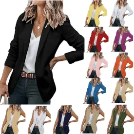 Blazers for Women Bussiness Casual Sleeveless Button Blazer Jackets Work Office Open Front Long Sleevse Suite Jacket