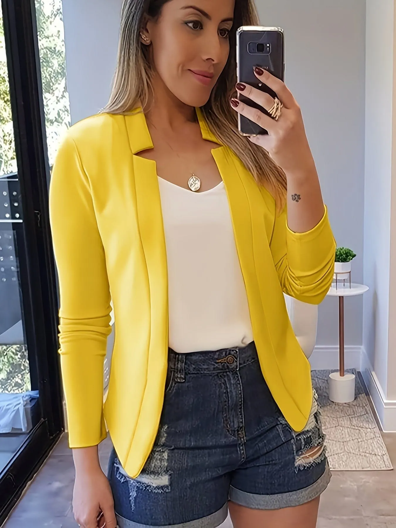 Casual Puff Sleeve Blazer