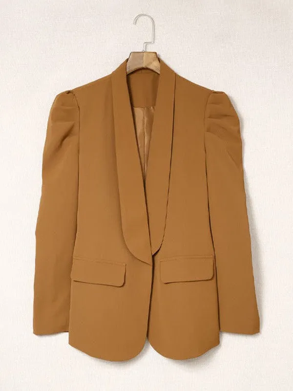 Casual Puff Sleeve Blazer
