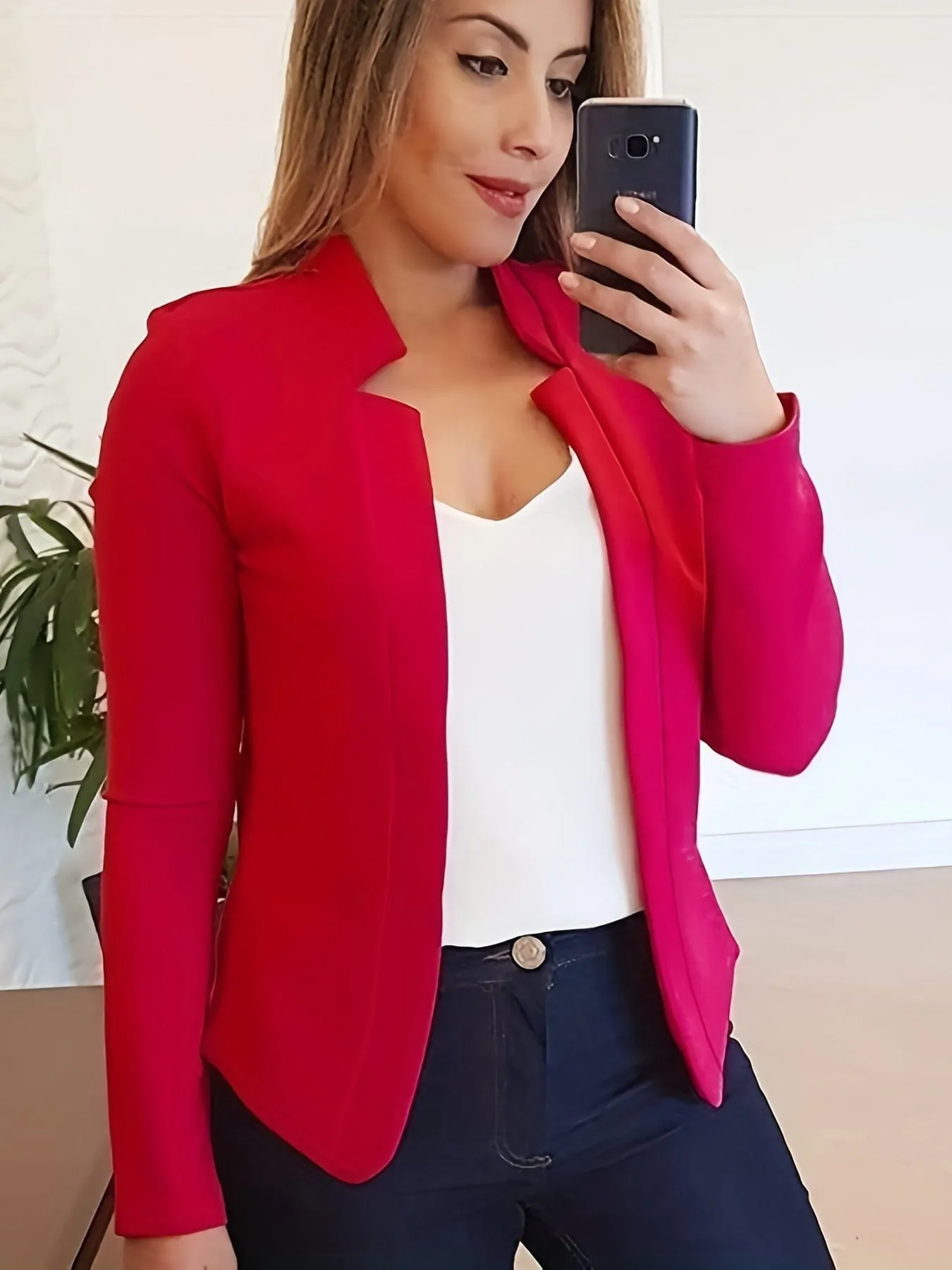 Casual Puff Sleeve Blazer