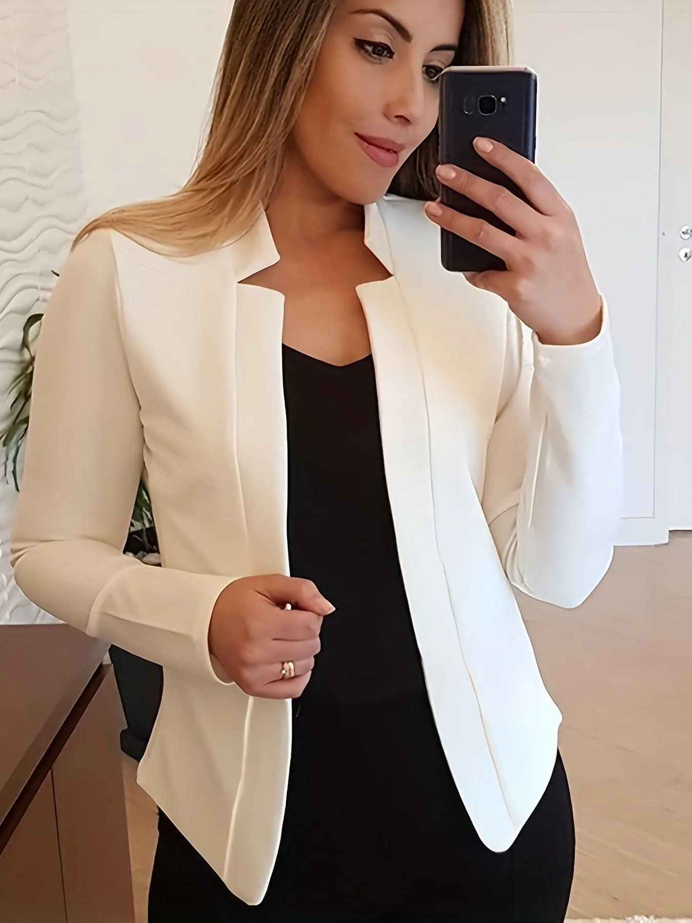 Casual Puff Sleeve Blazer