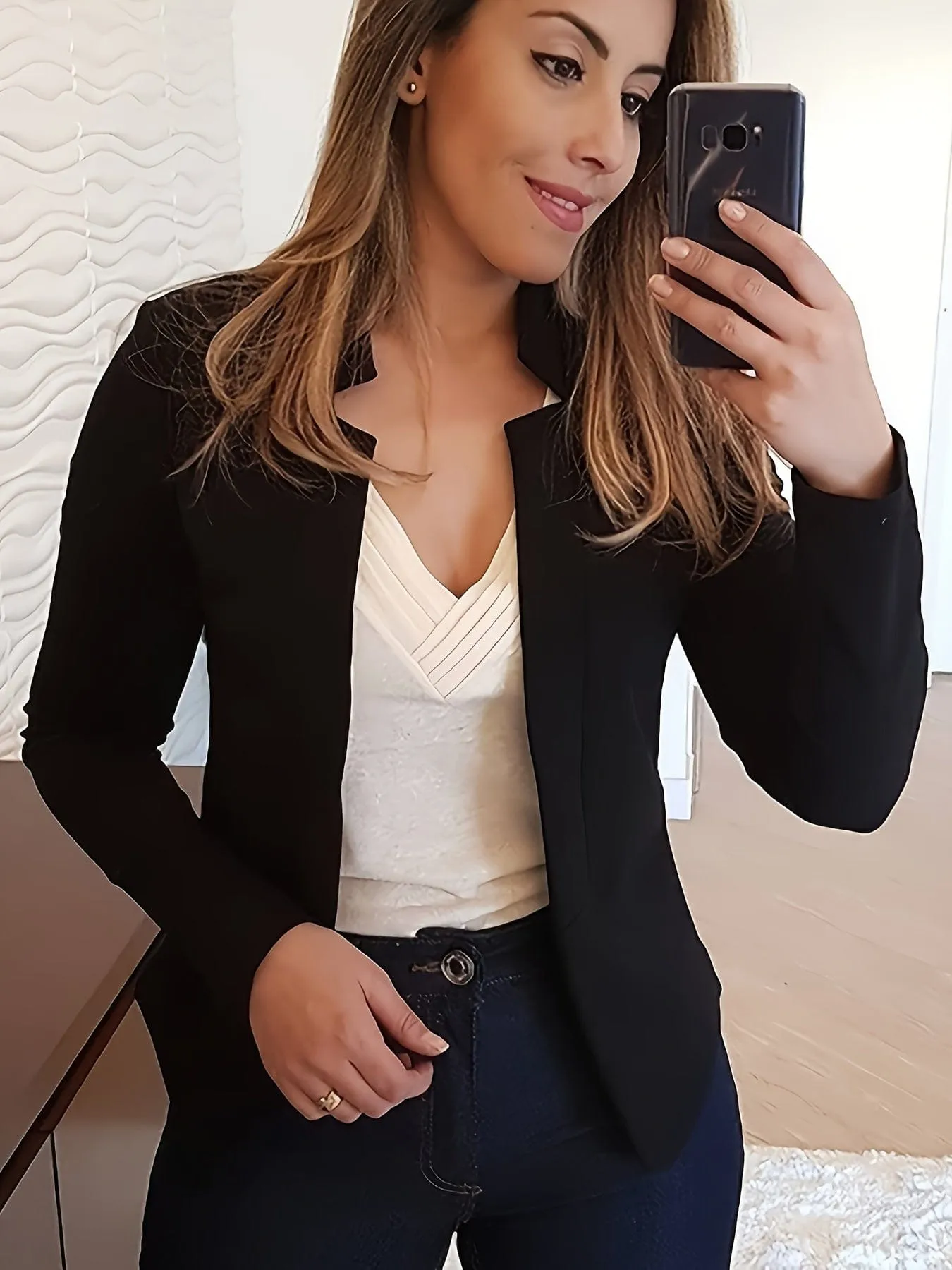 Casual Puff Sleeve Blazer