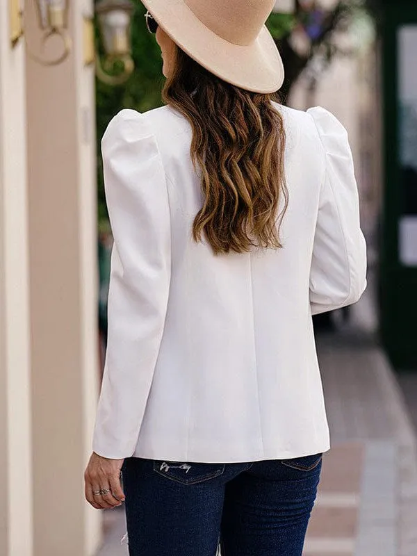 Casual Puff Sleeve Blazer