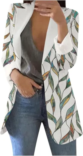 ChicCrate Blazer Jackets for Women Casual Long Sleeve Elegant Work Office Jacket Open Front Cardigan Outwear