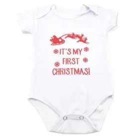 Christmas Baby Letter Print Short-sleeve Jumpsuit