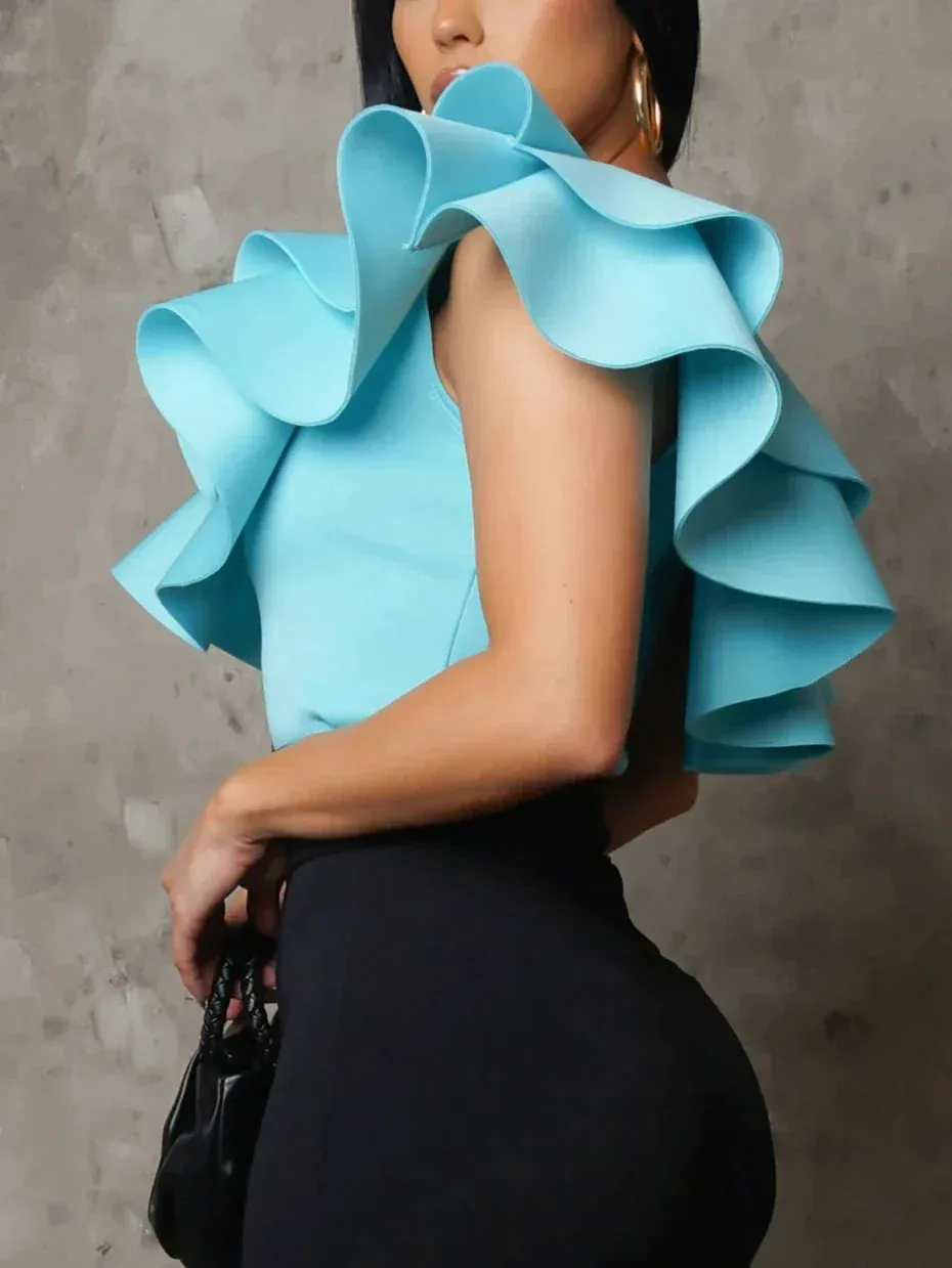 Double Ruffled Blouse