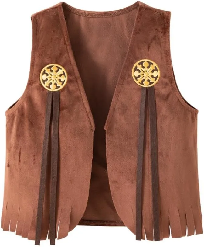 Dressy Daisy Toddler Little Kids Girls Western Style Cowgirl Halloween Costume Dress Up Party Outfit with Vest and Hat