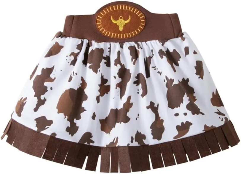 Dressy Daisy Toddler Little Kids Girls Western Style Cowgirl Halloween Costume Dress Up Party Outfit with Vest and Hat