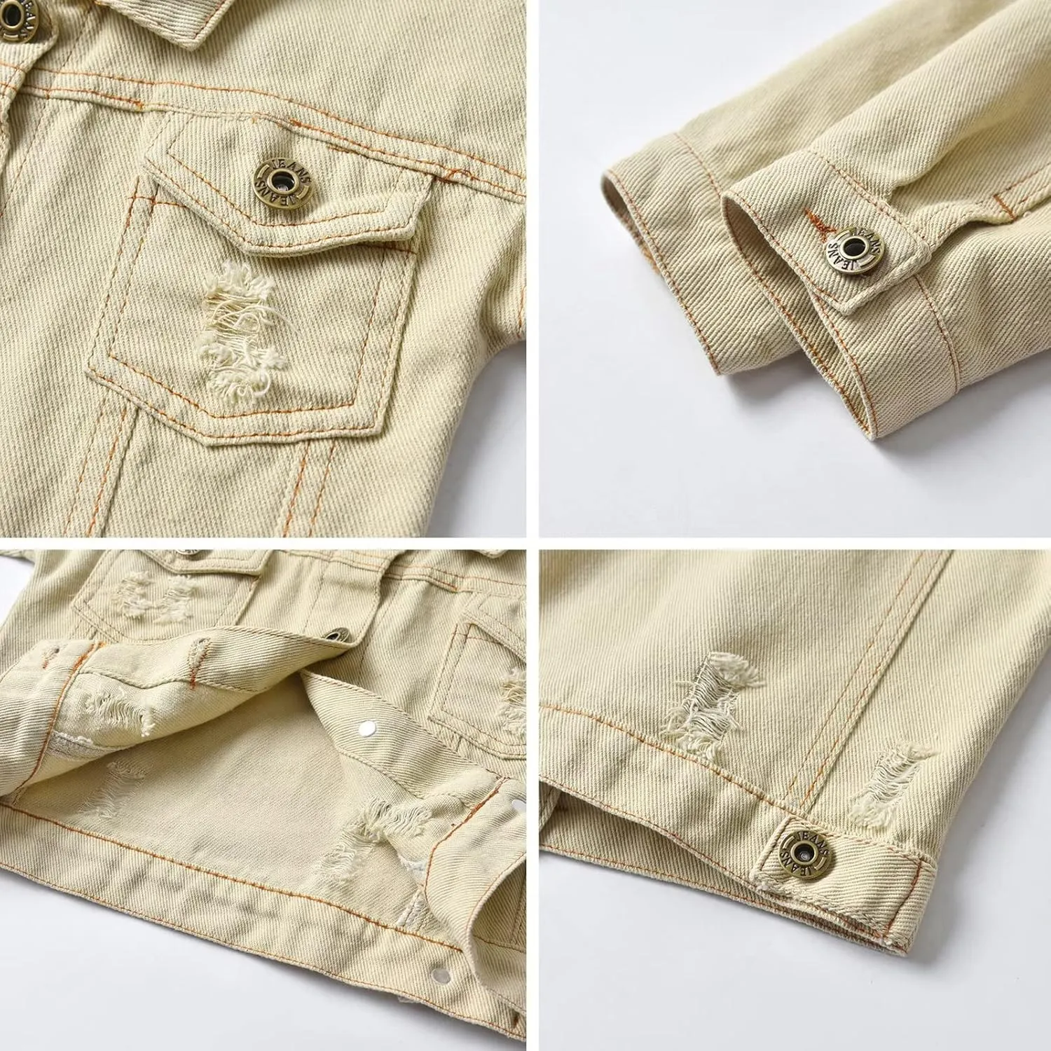 Girls' Denim Jacket Outerwear, 12 Months-12 Years