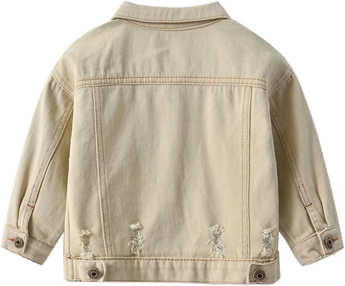 Girls' Denim Jacket Outerwear, 12 Months-12 Years