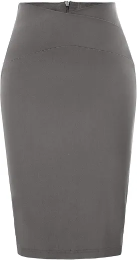 GRACE KARIN Skirts for Women High Waist Knee Length Stretch Bodycon Pencil Wedding Guest Work Skirt