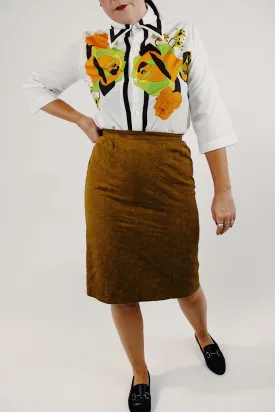High Waisted Midi Skirt