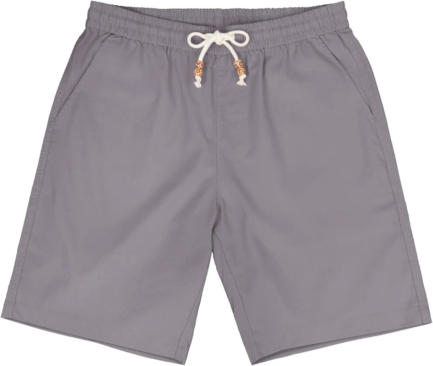 HOTake Men's Linen Shorts Casual Drawstring Elastic Waist Summer Beach Vacation Shorts
