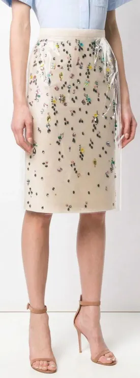 Jeweled Pencil Skirt