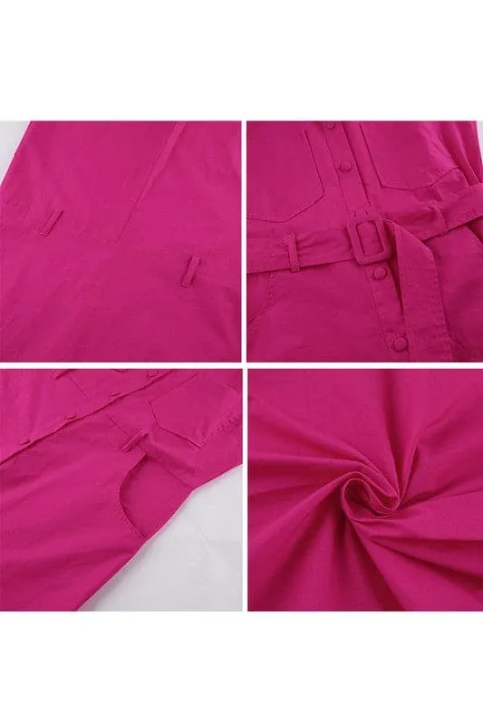 JY335 Button Down Sleeveless Rompers