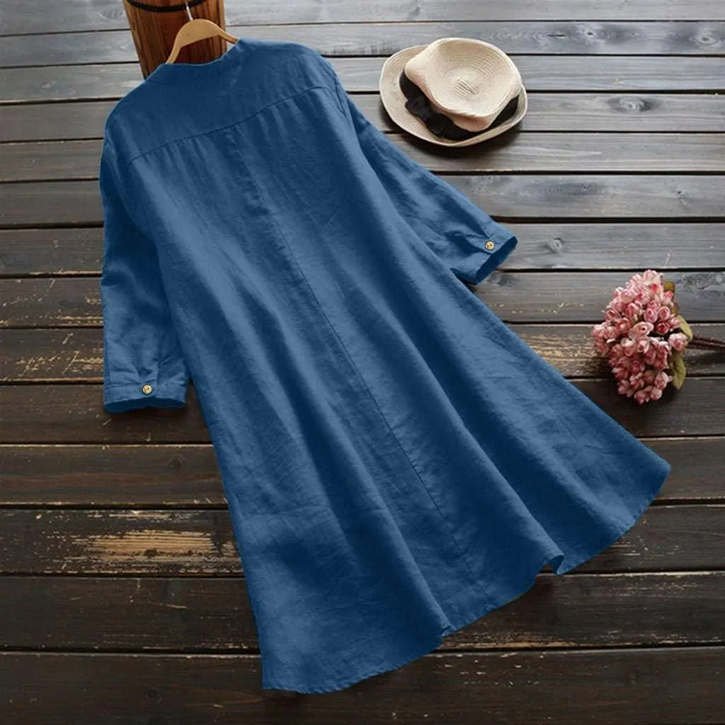 Linen Blouse Embroidered Shirt Summer Loose Hooded Top Womens Blouse Womens Blouses Long
