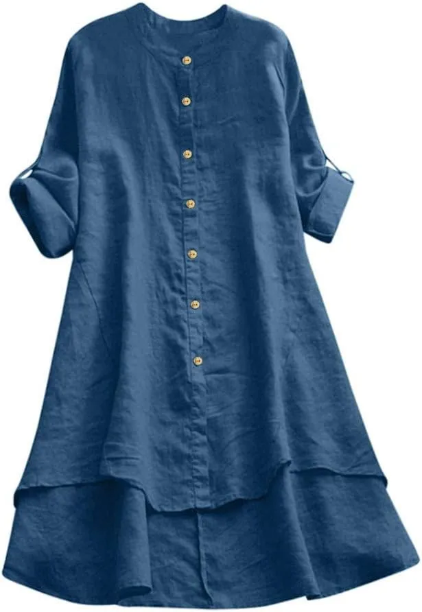 Linen Blouse Embroidered Shirt Summer Loose Hooded Top Womens Blouse Womens Blouses Long