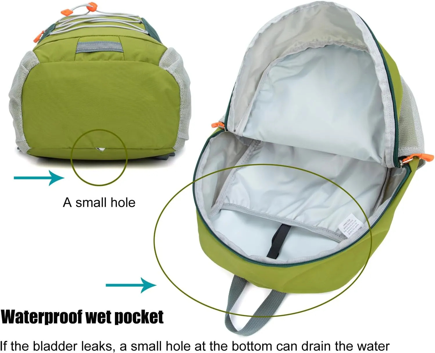 Little Kids Hiking Backpack for Boys or Girls, Small Daypack for Camping or Travel (Armygreen, Medium)