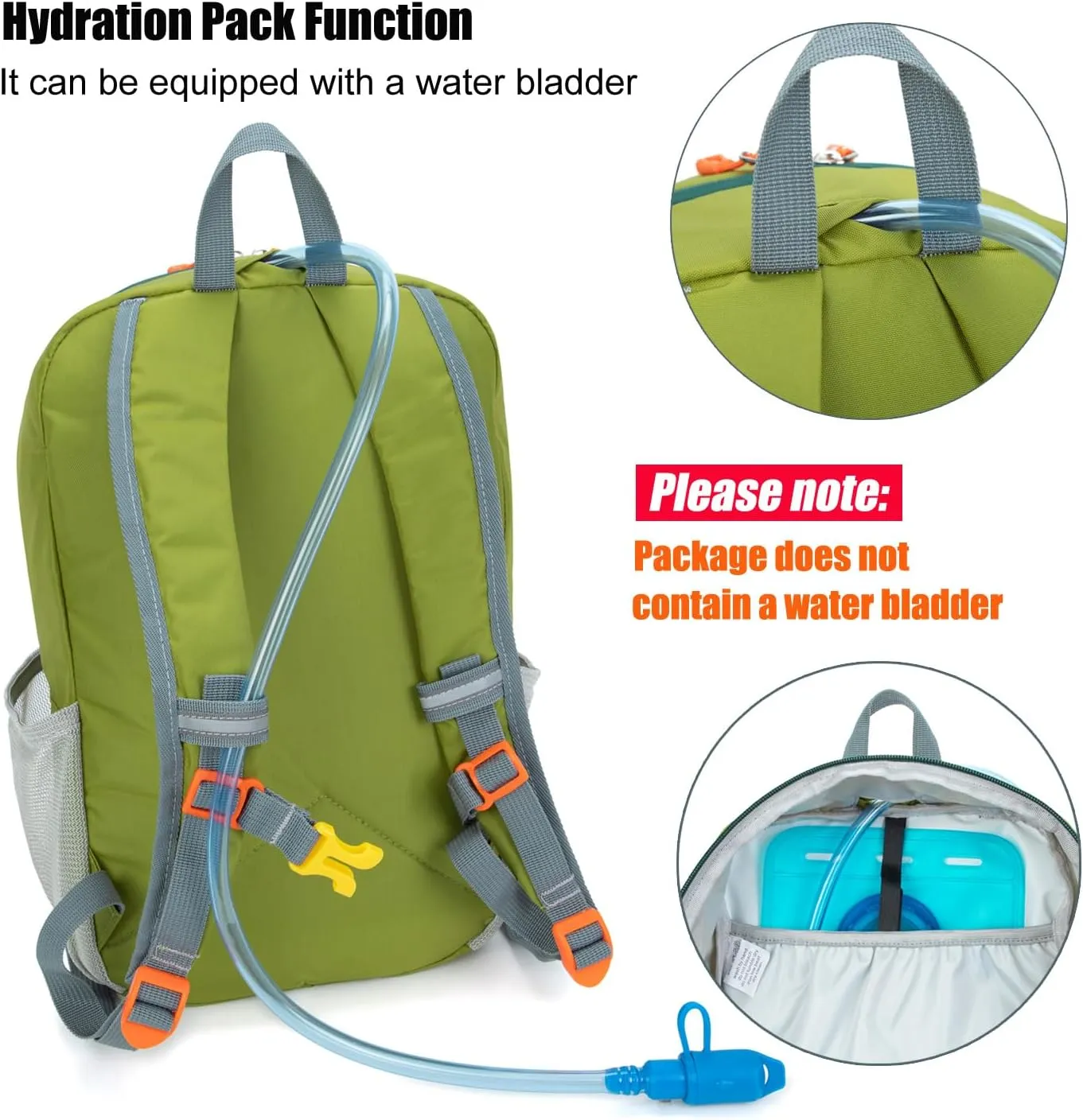 Little Kids Hiking Backpack for Boys or Girls, Small Daypack for Camping or Travel (Armygreen, Medium)
