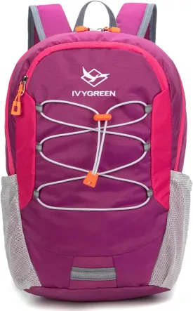 Little Kids Hiking Backpack for Boys or Girls, Small Daypack for Camping or Travel (Purple, Medium)