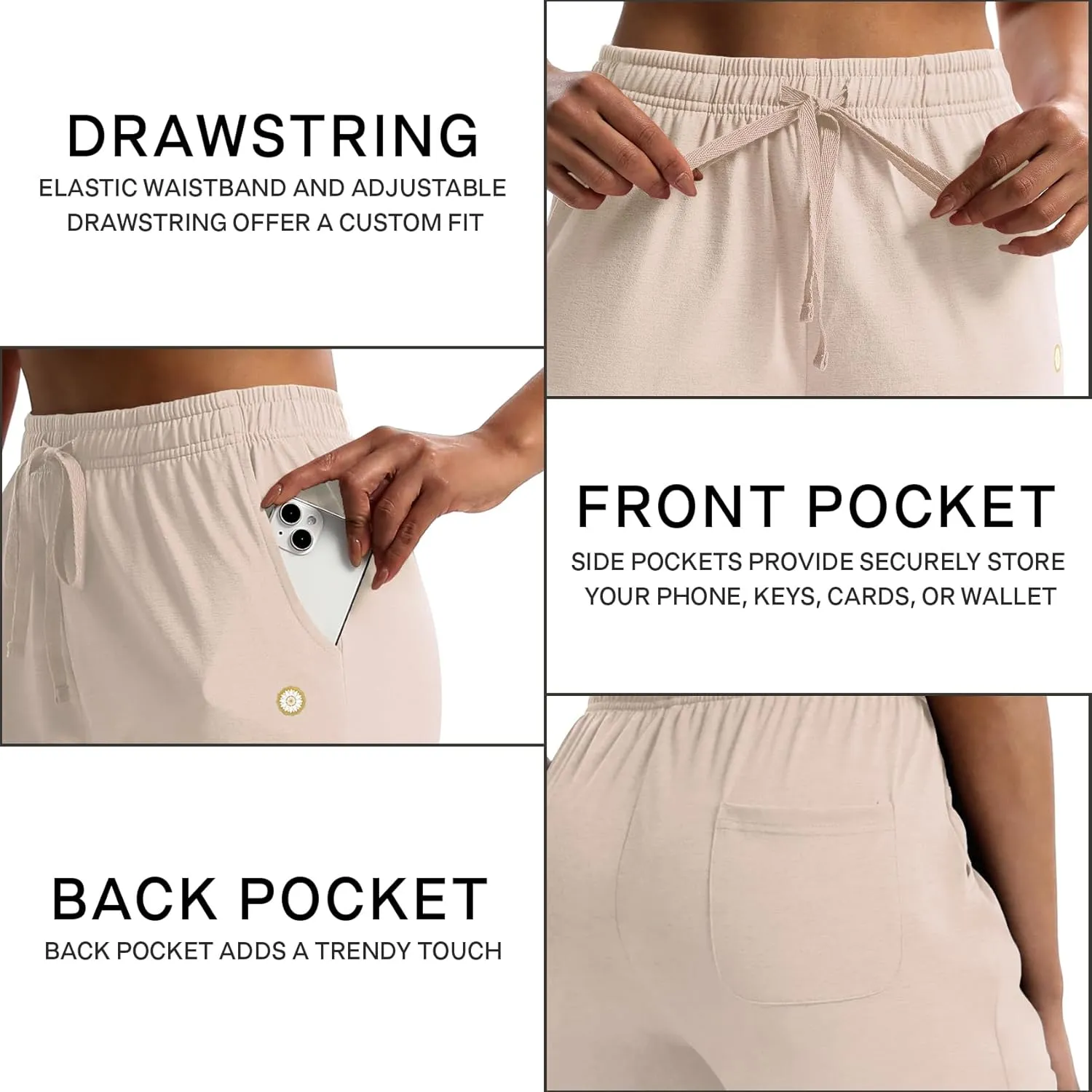 LUCKYCATCUS Women's 7" Bermuda Shorts Jersey Shorts with Pockets Workout Yoga Athletic Long Shorts for Women