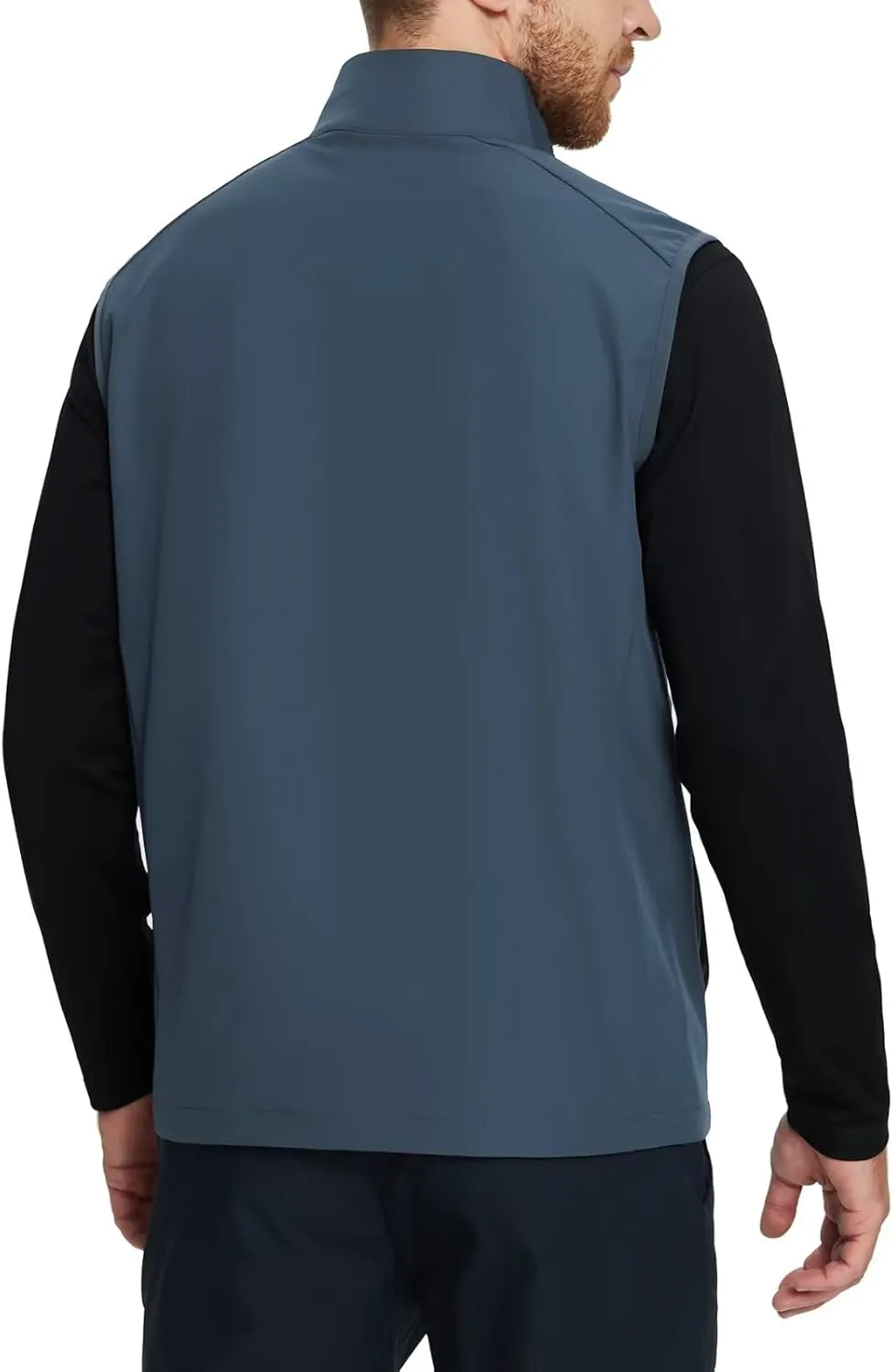 M MAELREG Mens Vests Outerwear Windproof Lightweight Softshell Vests Zip Pockets Sports Sleeveless Jacket Golf Vests for Men