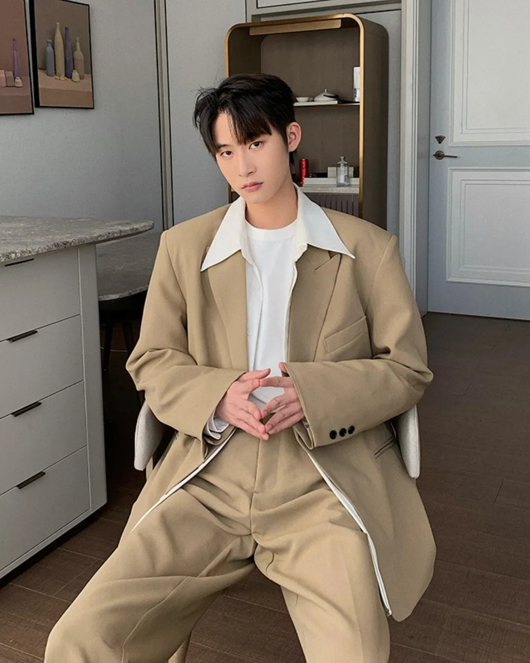 Oversized Tailored Jacket & Slacks HUD0033