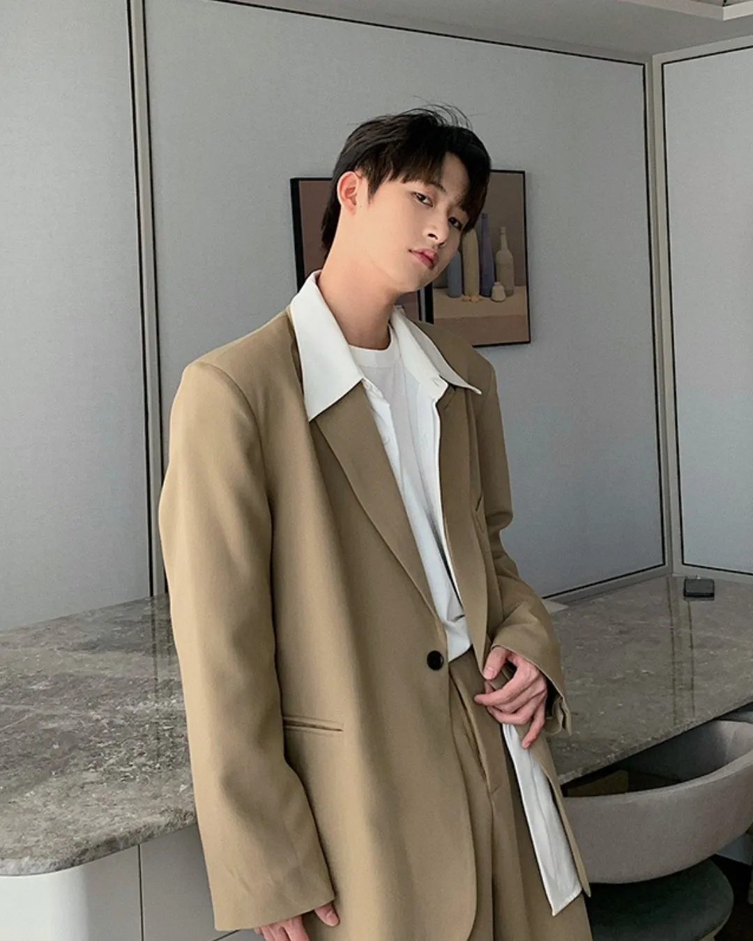 Oversized Tailored Jacket & Slacks HUD0033