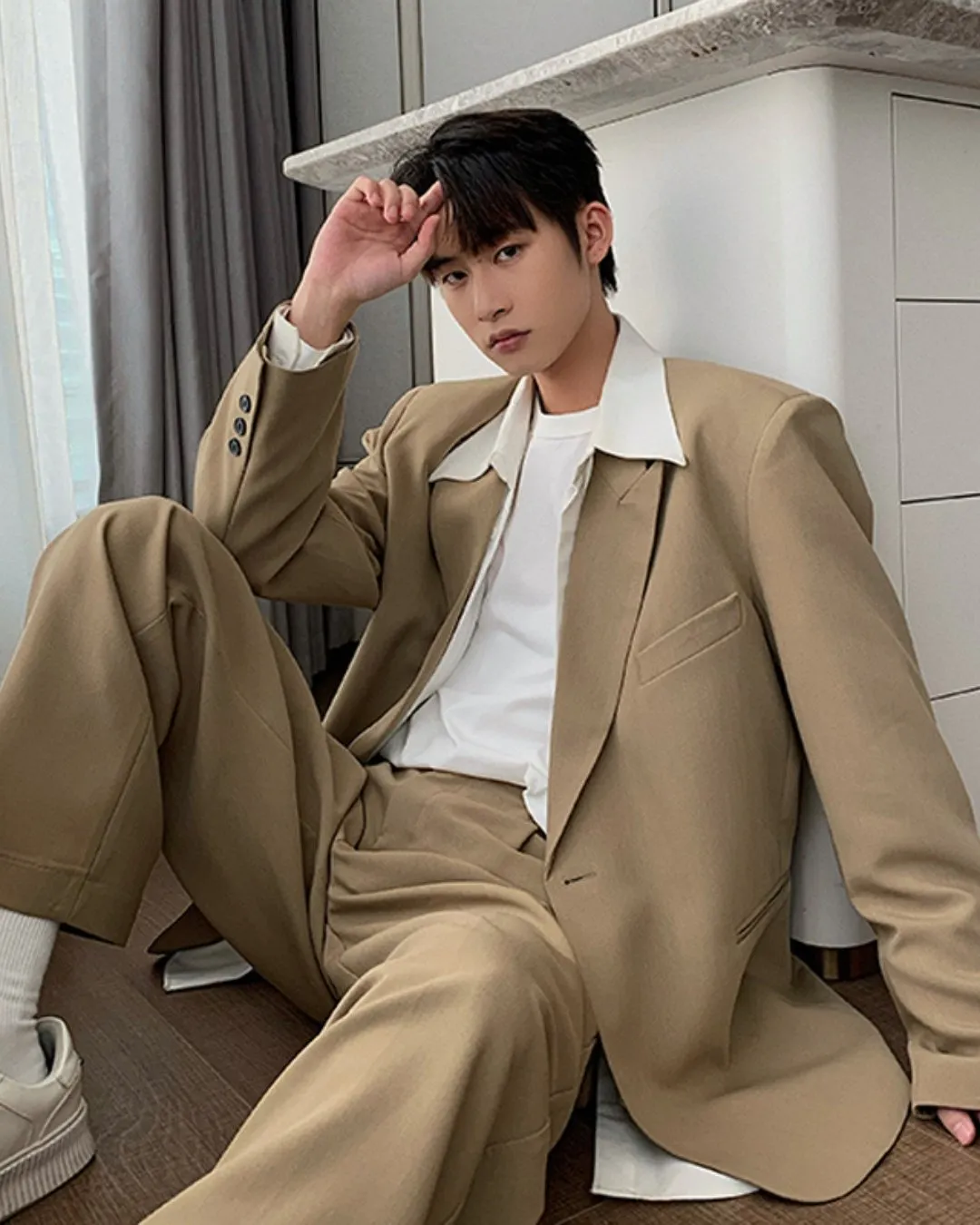 Oversized Tailored Jacket & Slacks HUD0033