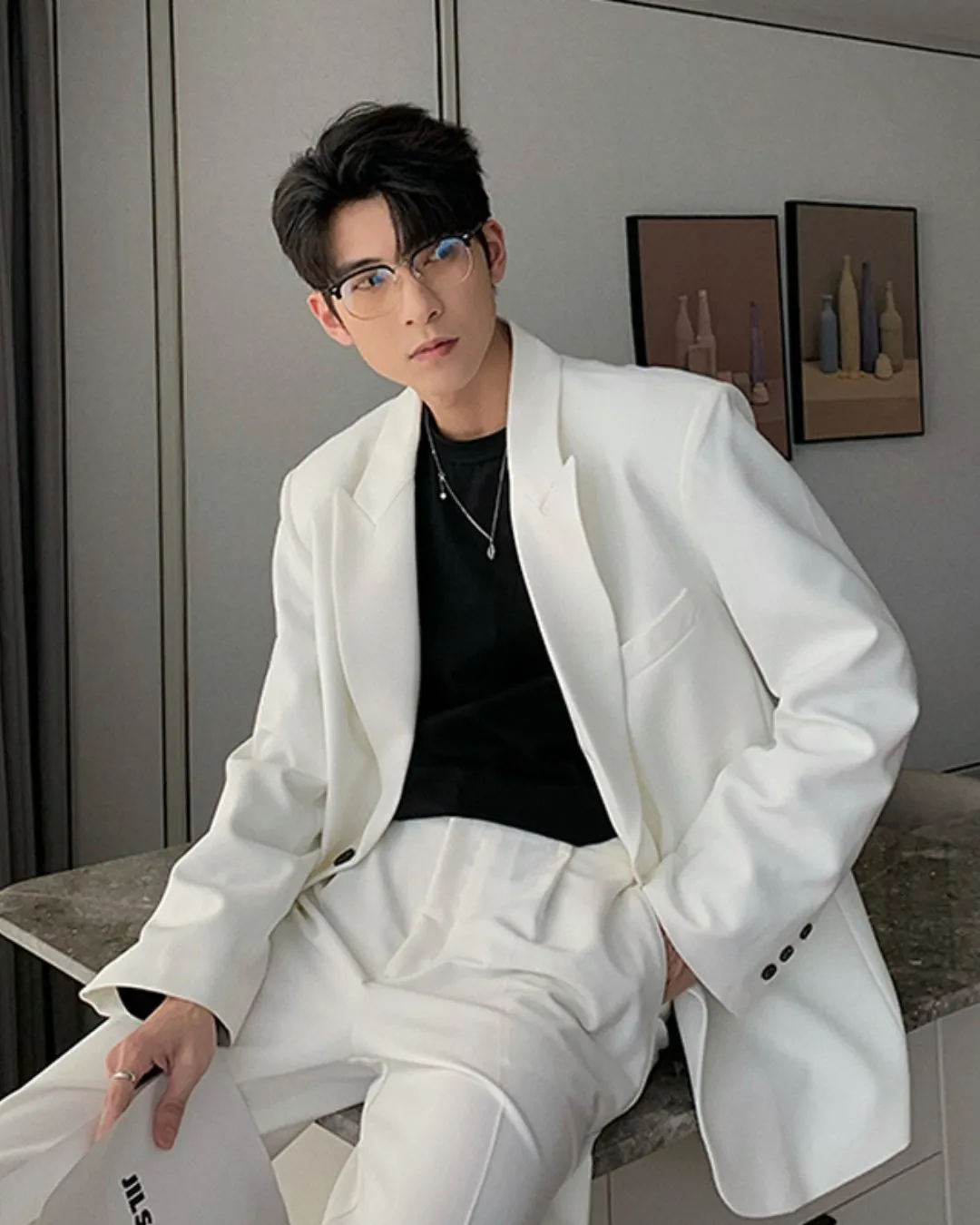 Oversized Tailored Jacket & Slacks HUD0033
