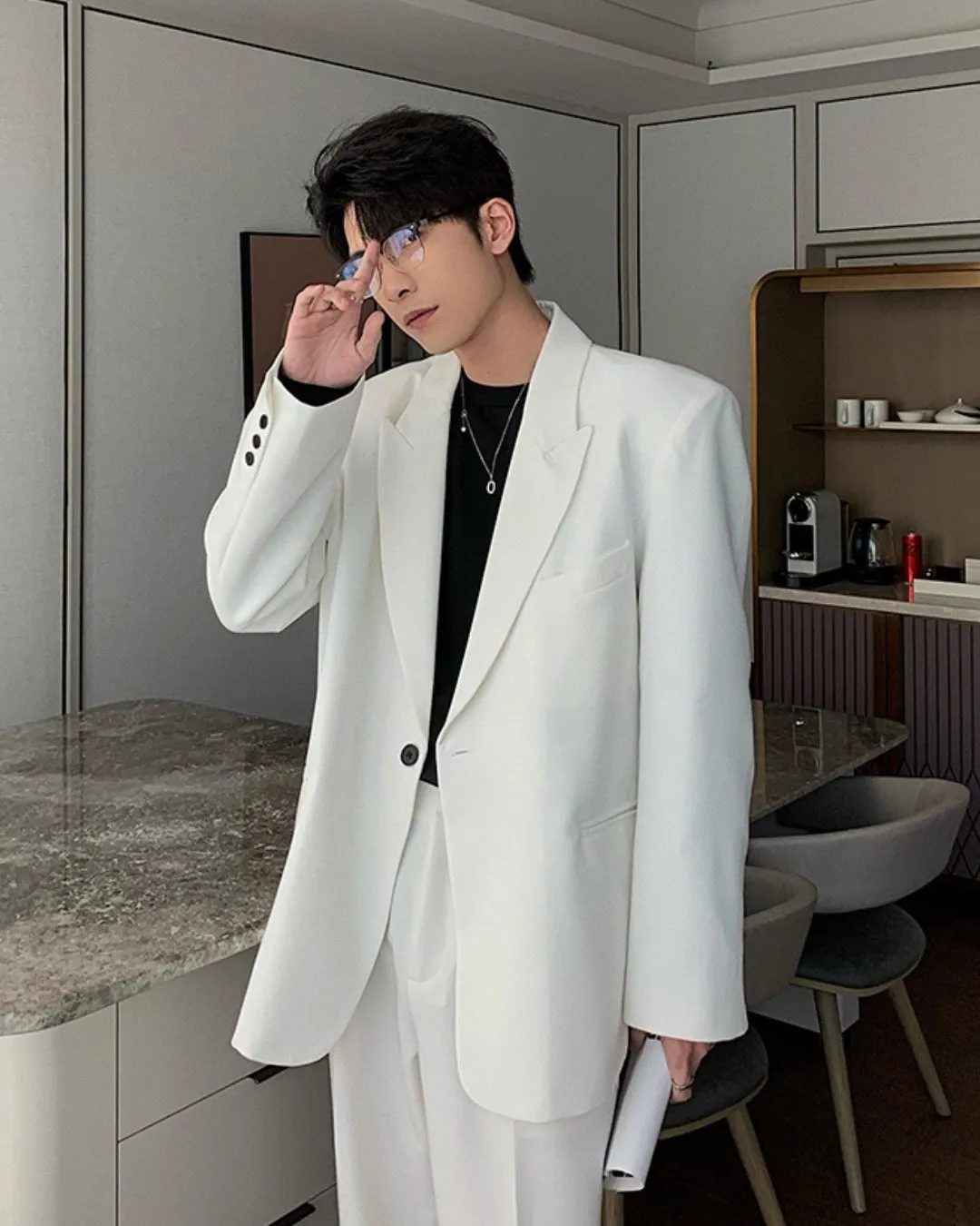 Oversized Tailored Jacket & Slacks HUD0033