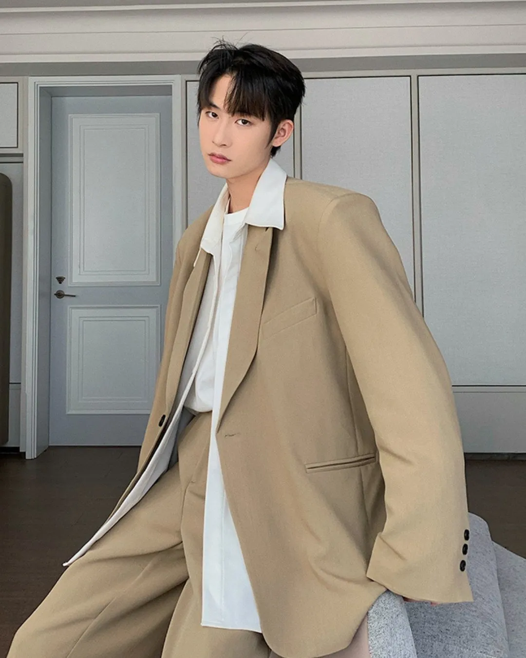 Oversized Tailored Jacket & Slacks HUD0033