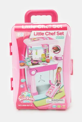 Pink Printed Kitchen Play Set