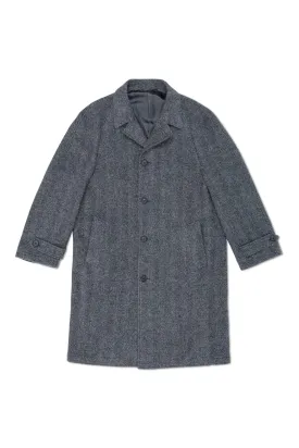 PML Balmacaan overcoat gray herringbone