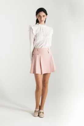 Queenytte High Waisted Pleated Skirt