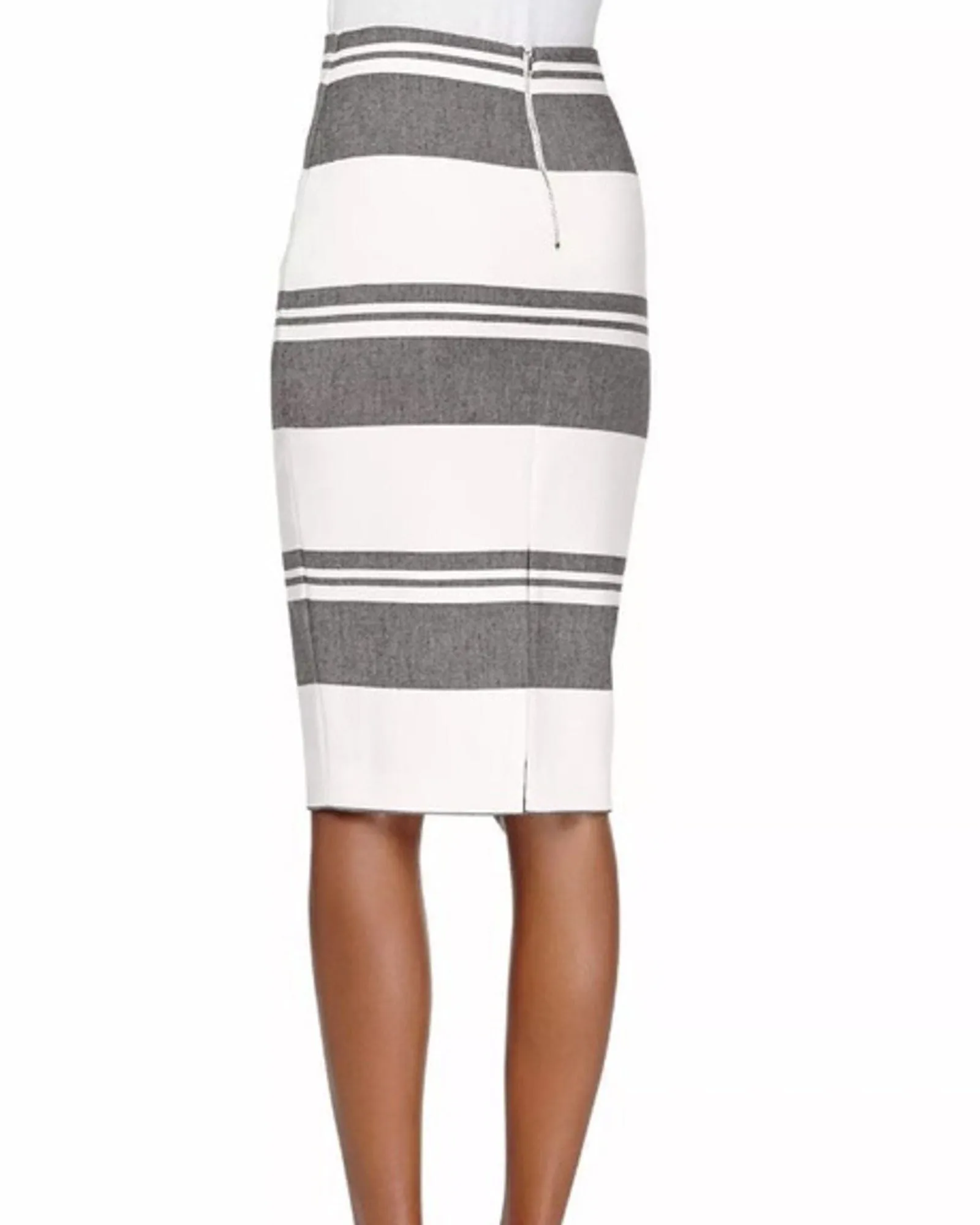 "Aisling" Striped Pencil Skirt