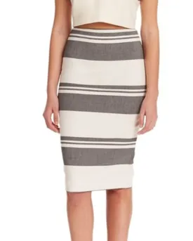 "Aisling" Striped Pencil Skirt