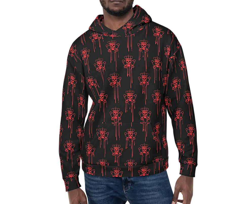 Red Logo Drip Unisex Hoodie