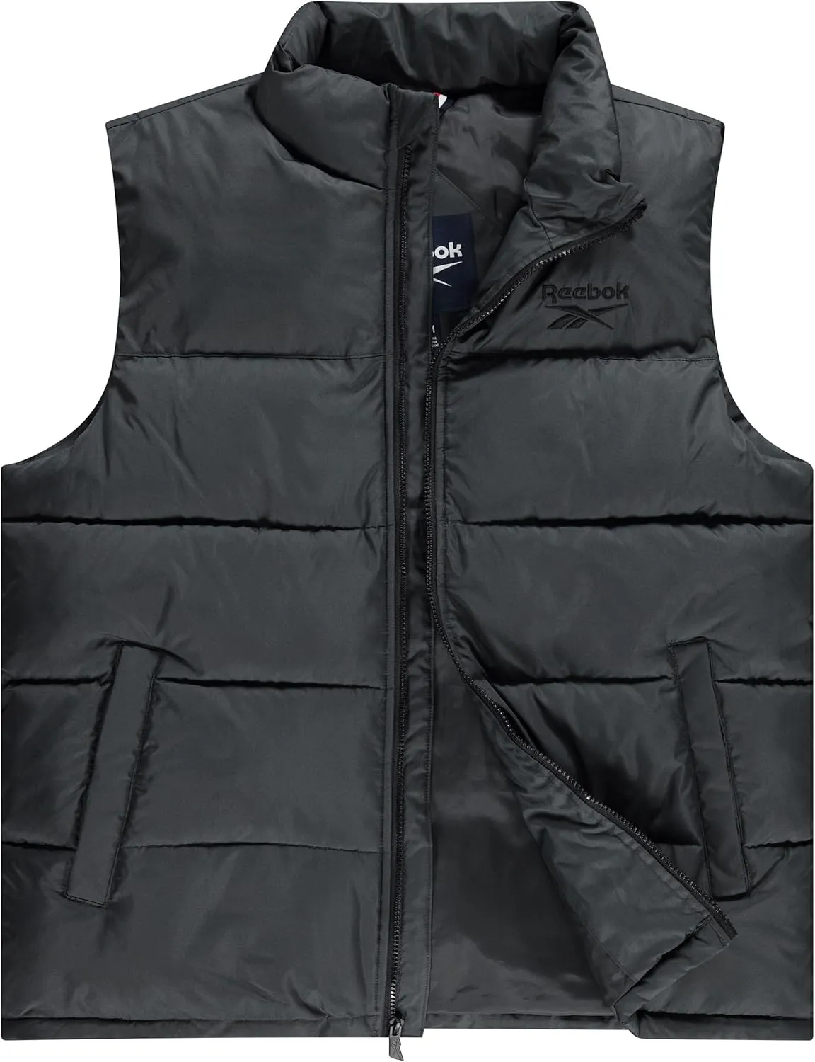 Reebok Mens Puffer Vest for Winter, Lightweight Down Alternative, Men's Outerwear Vests, Winter Vest for Men, Puffy Vest