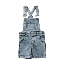 SALE Distressed Denim Overalls Shorts