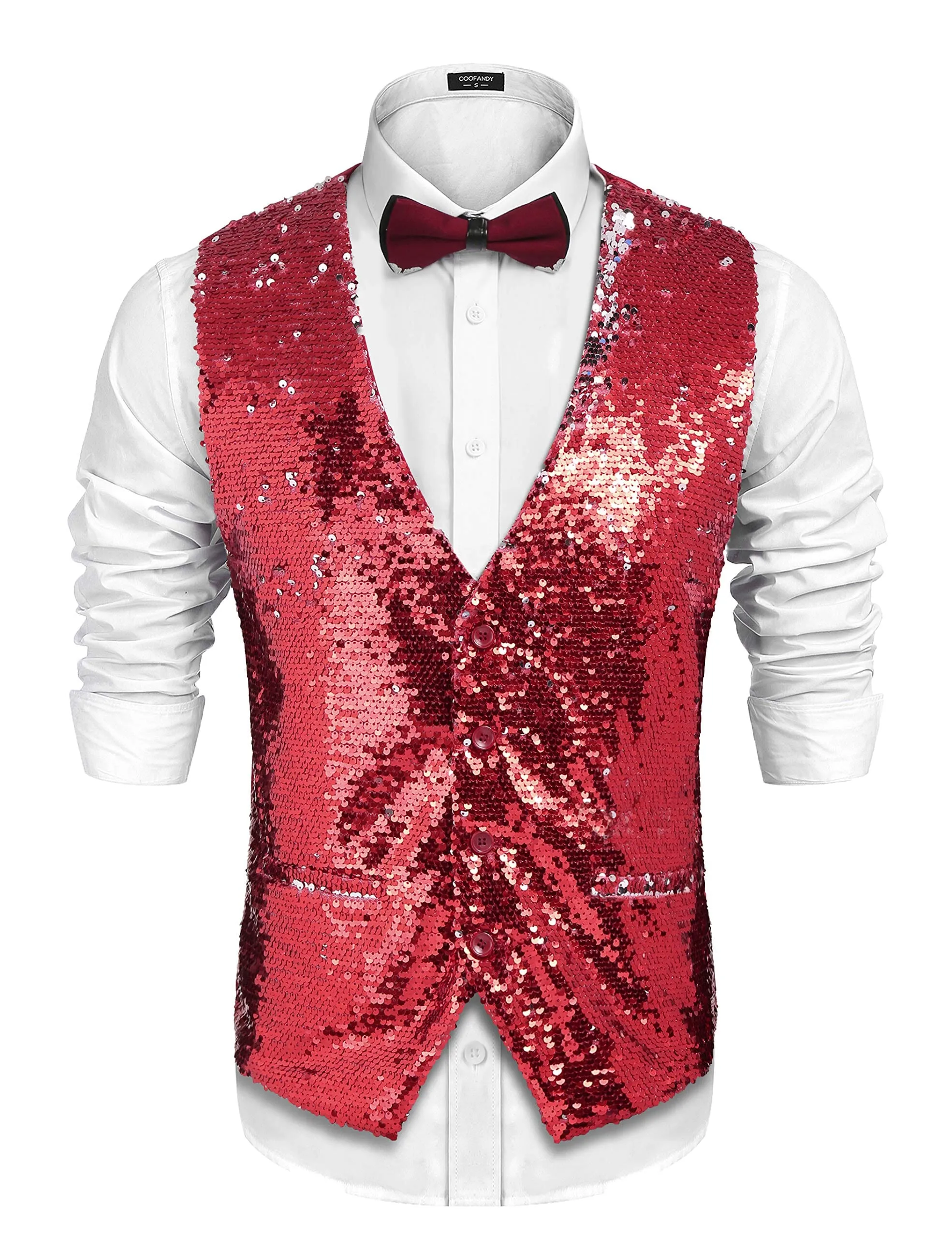 Slim Fit Sequins Vest (US Only)