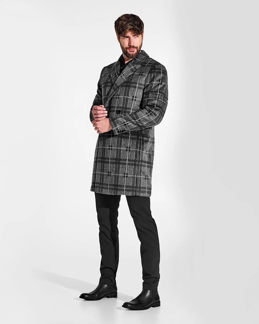 Suri Alpaca Double Breasted Overcoat