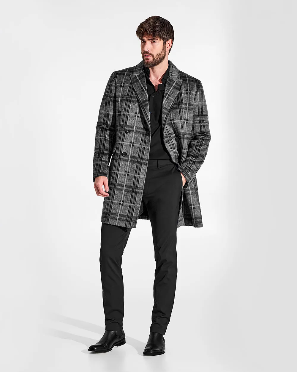 Suri Alpaca Double Breasted Overcoat
