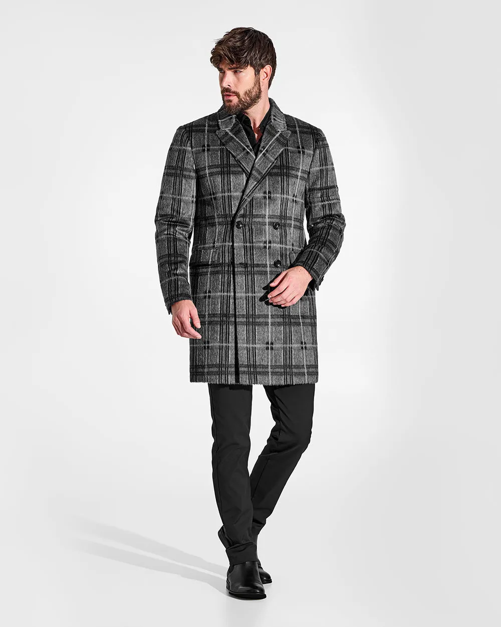 Suri Alpaca Double Breasted Overcoat