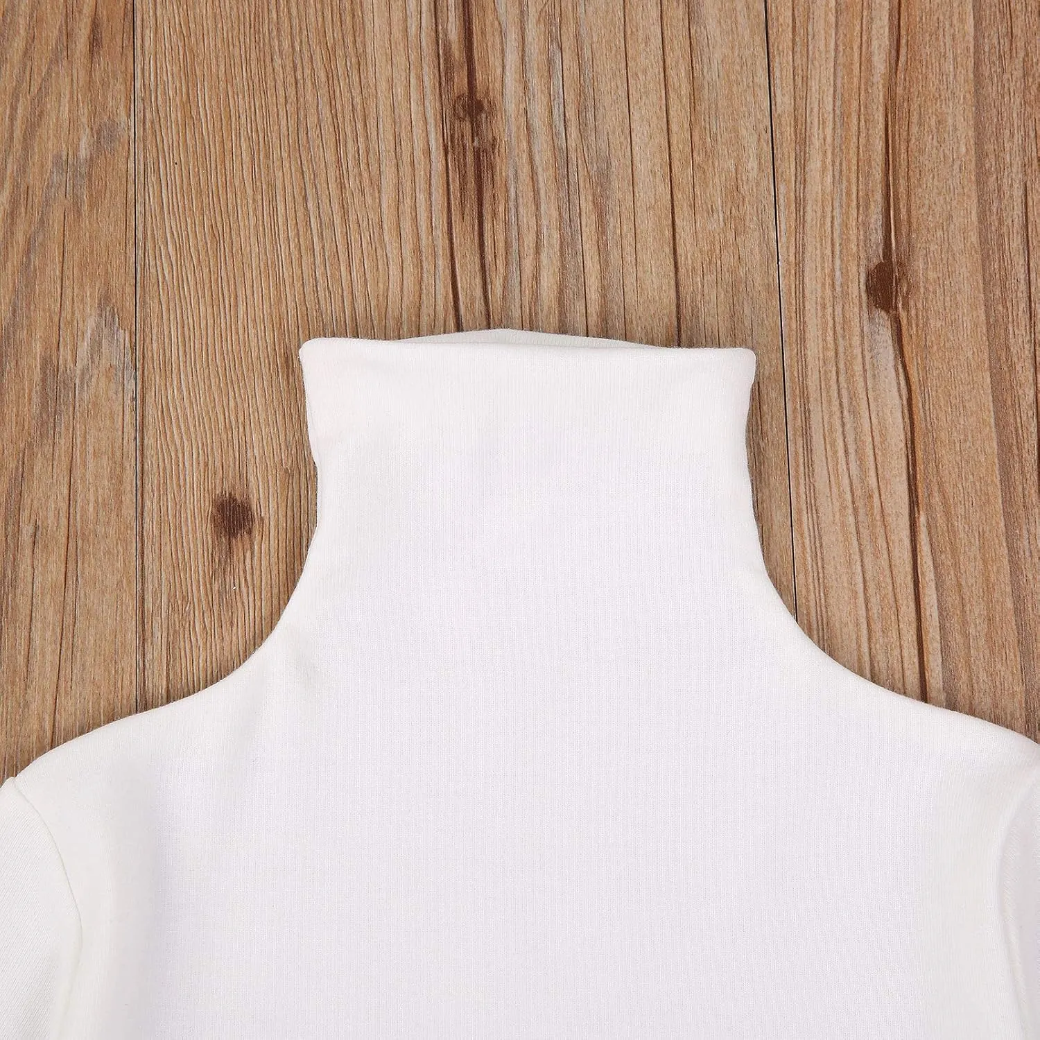 Toddler Baby Little Girls Turtleneck T Shirt Top Long Sleeve Basic Solid Color Blouse 1-5Years Old