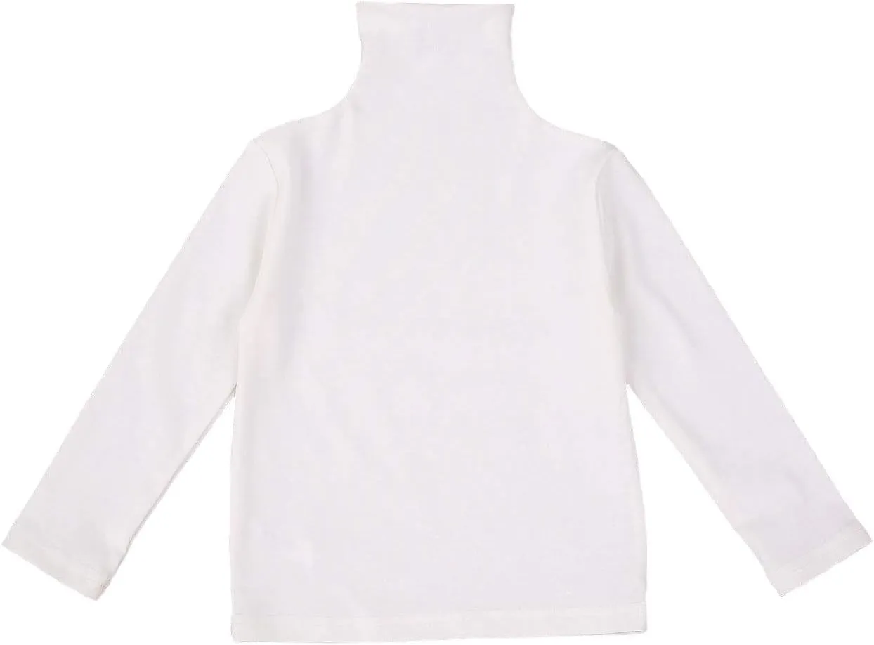 Toddler Baby Little Girls Turtleneck T Shirt Top Long Sleeve Basic Solid Color Blouse 1-5Years Old
